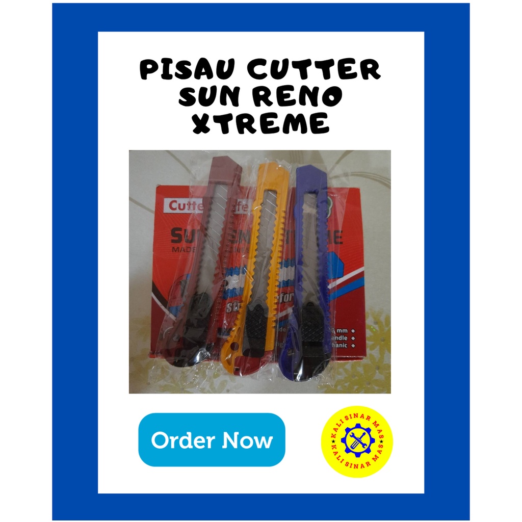 

Cutter Besar Alat Potong - Pisau Kater Merek Sun Reno Xtreme 1 Pcs