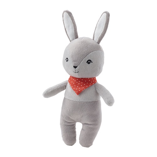 GULLIGAST Soft toy berdecit, abu-abu merah