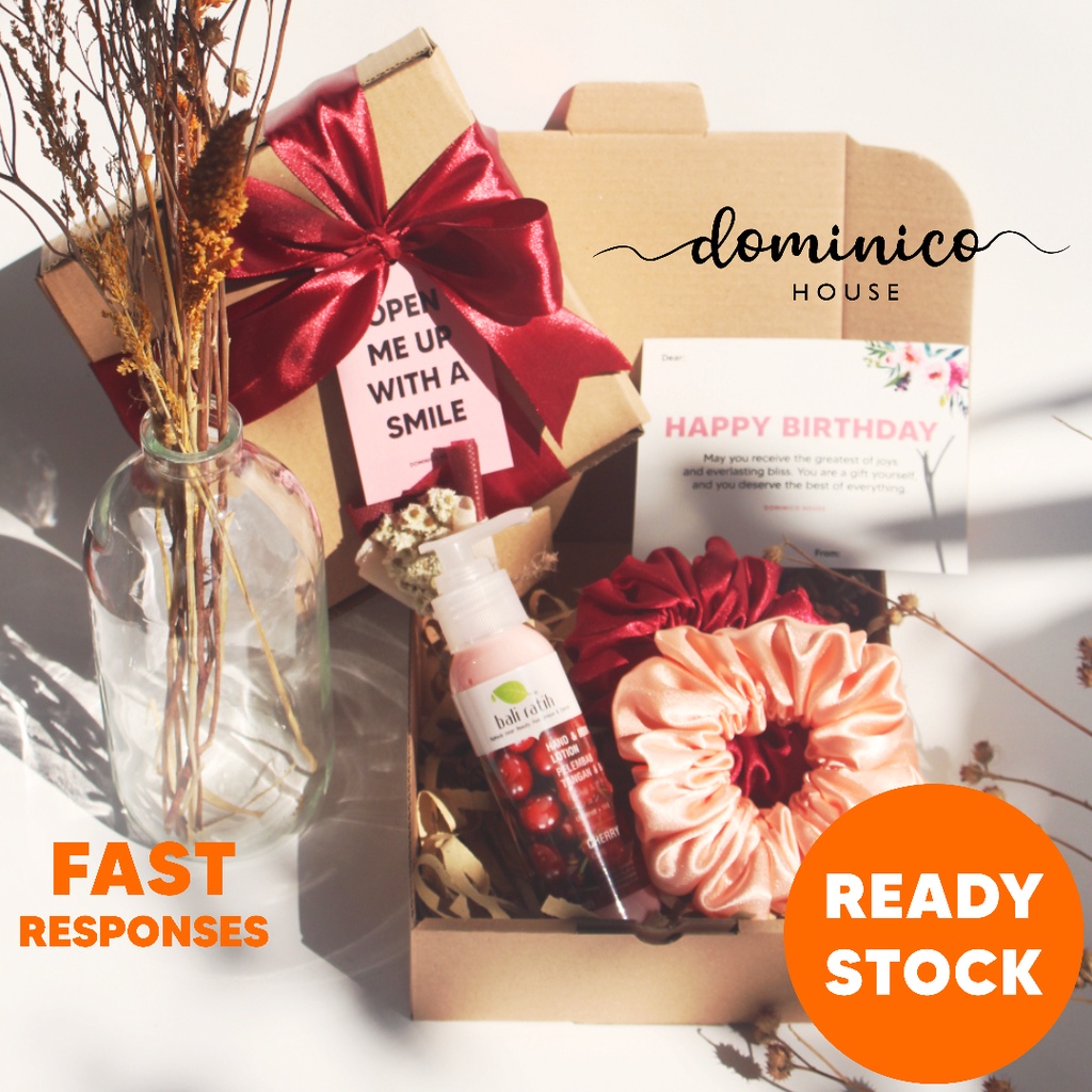 KADO HAMPERS GIFT BOX HADIAH ULTAH WISUDA PERNIKAHAN SELF CARE SKINCARE CEWEK BALI RATIH