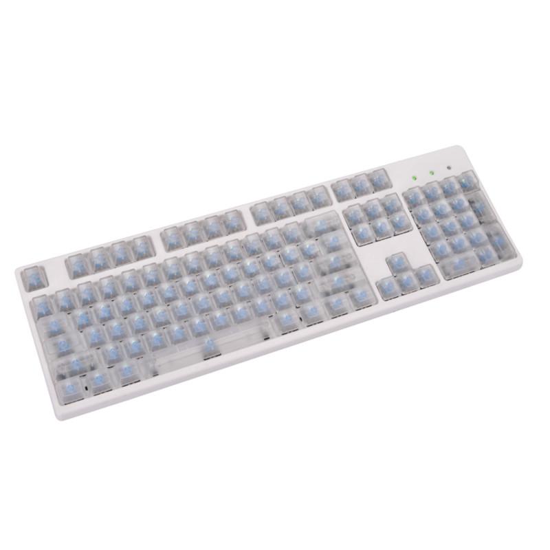 104ABS Tanpa Terukir Keyboard Mekanik Keycaps Lampu Penuh R4 Hitam Merah Kabut Transparan Putih Biru Ungu Cherry Axis Keyboard Mekanik Keycaps