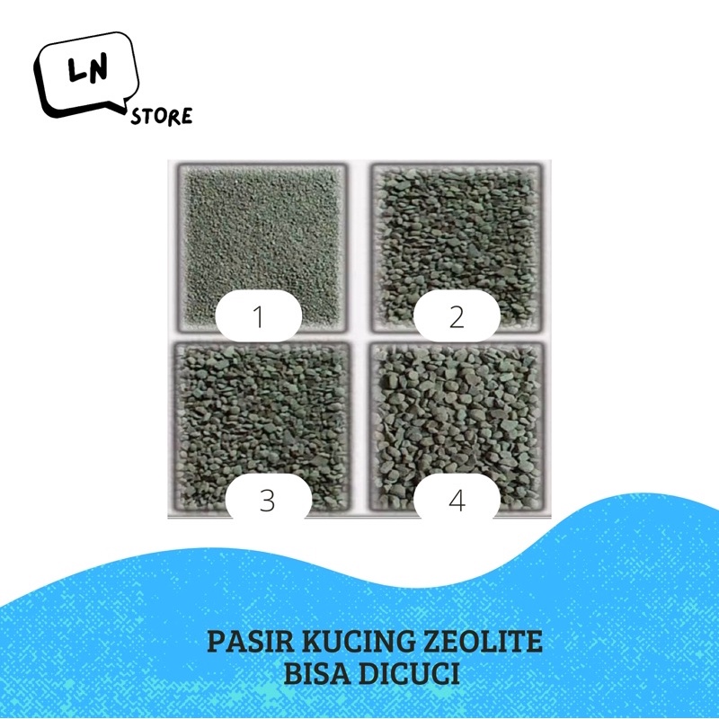 Pasir Kucing,Hamster,Landak Mini Zeolite Nomor 1,2,3