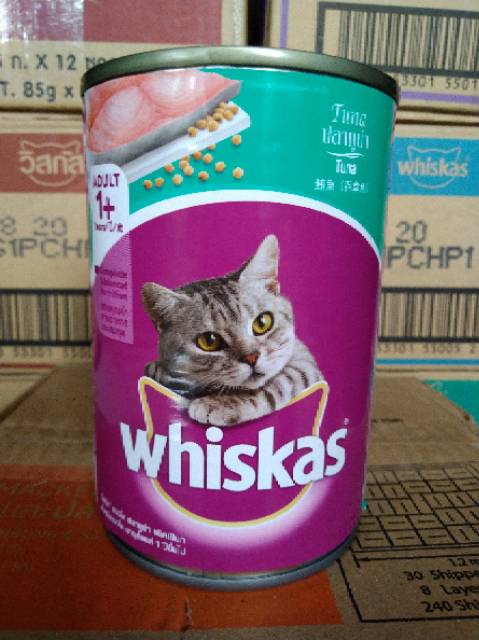 WHISKAS KALENG 400GR TUNA/OCEAN FISH