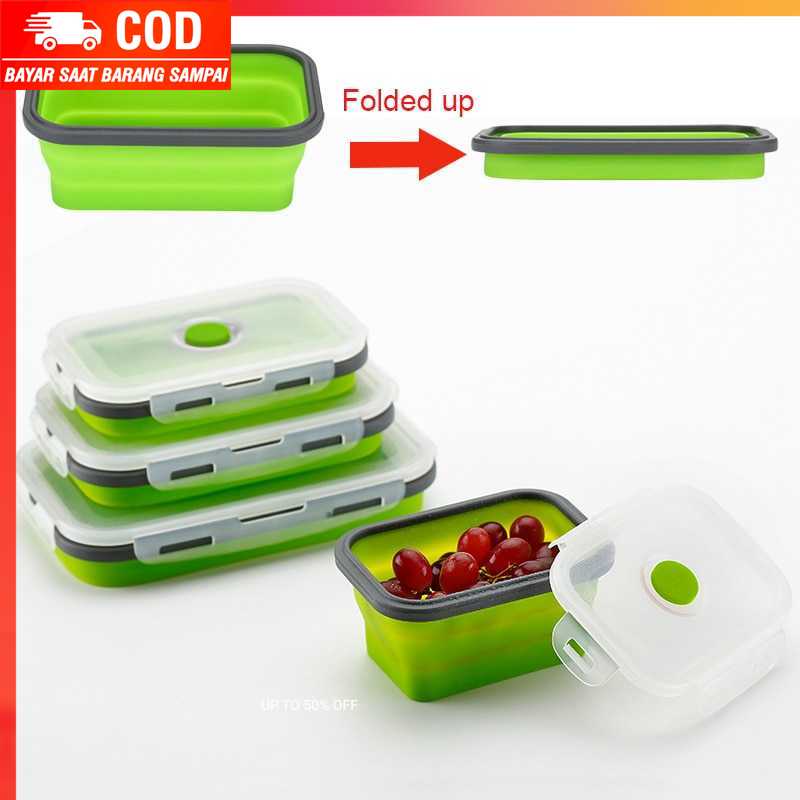 (100% BARANG ORI) Kotak Makan Foldable Healthy Bento Lunch Box 800ml - TN99