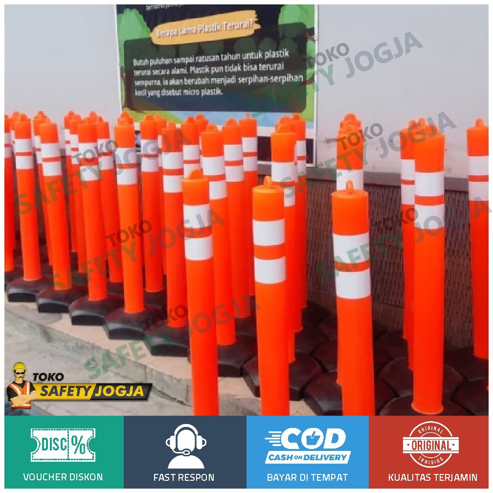 STICK CONE STIK CON TRAFFIC SAFETY TIANG PEMBATAS PLASTIK LALU LINTAS