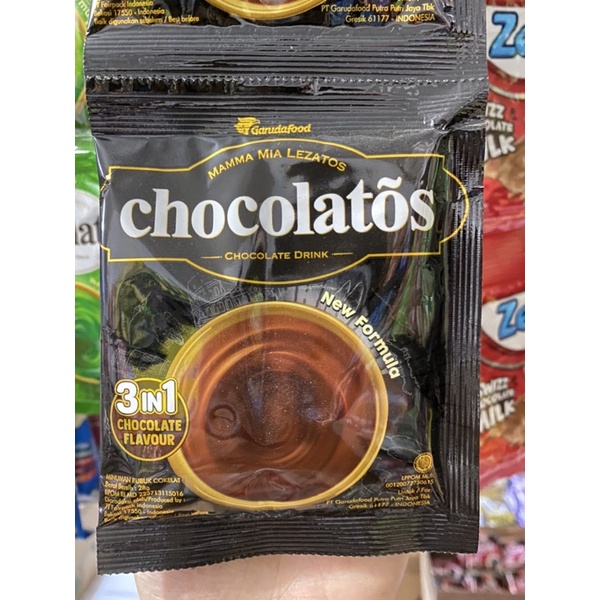 

Chocolatos drink coklat/ matcha 3in1 bubuk renceng isi 10 sachet