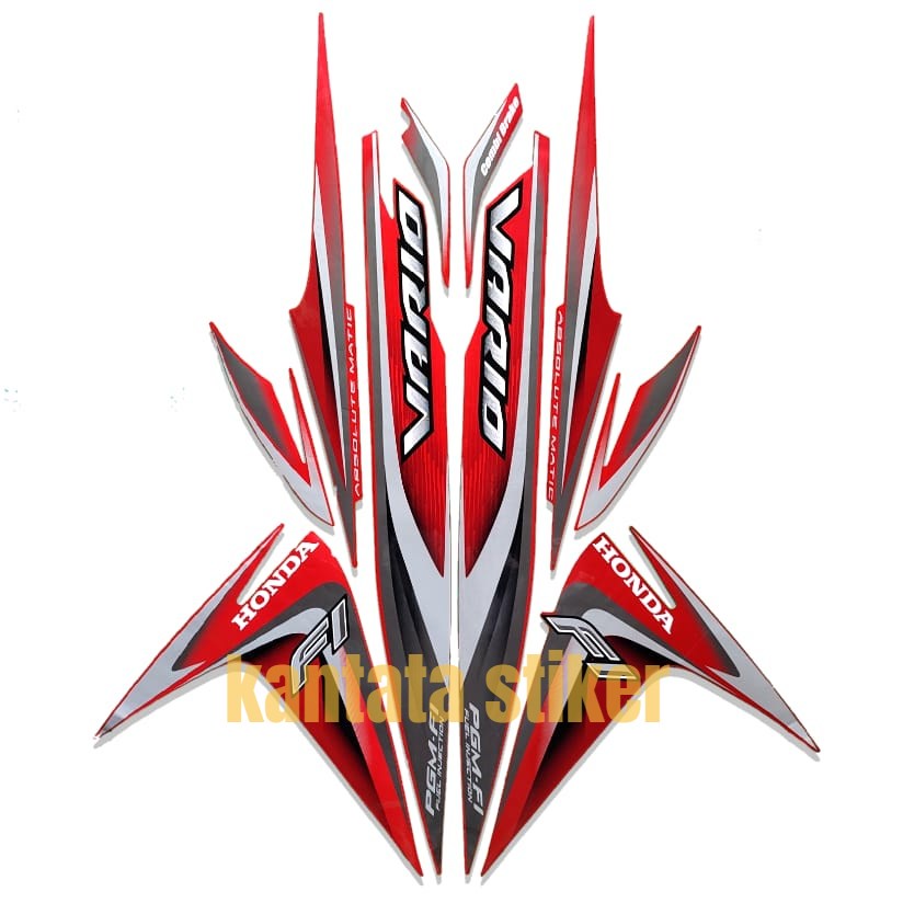 Stiker Motor Honda Vario 110 Cw FI 2014 Merah