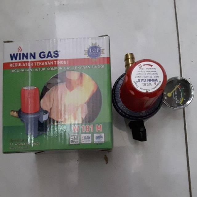 regulator win gas + meter hp kepala gas untuk kompor gas tekanan tinggi