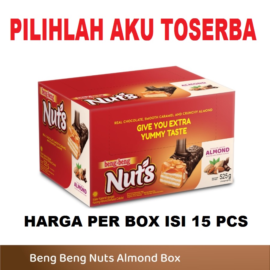 Beng Beng Nuts Almond Chocolate isi 15Pcs @ 35gr - ( HARGA PER BOX )