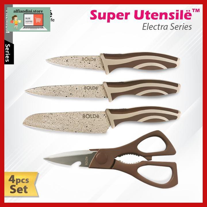 

Sale68Y- ( 4 Pcs )3 Pisau Plus Gunting - Cokelat Yt8Tyu7-