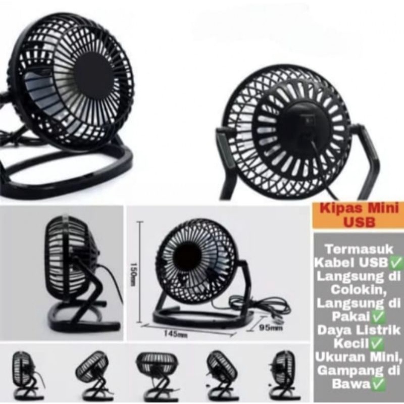 Kipas Angin USB Bahan Plastik/Portable USB Mini Fan