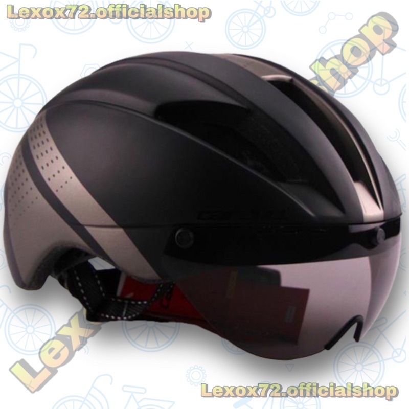 CAIRBULL Helm Sepeda Magnetic Visor Removable Lens - Size L - Black/Gray