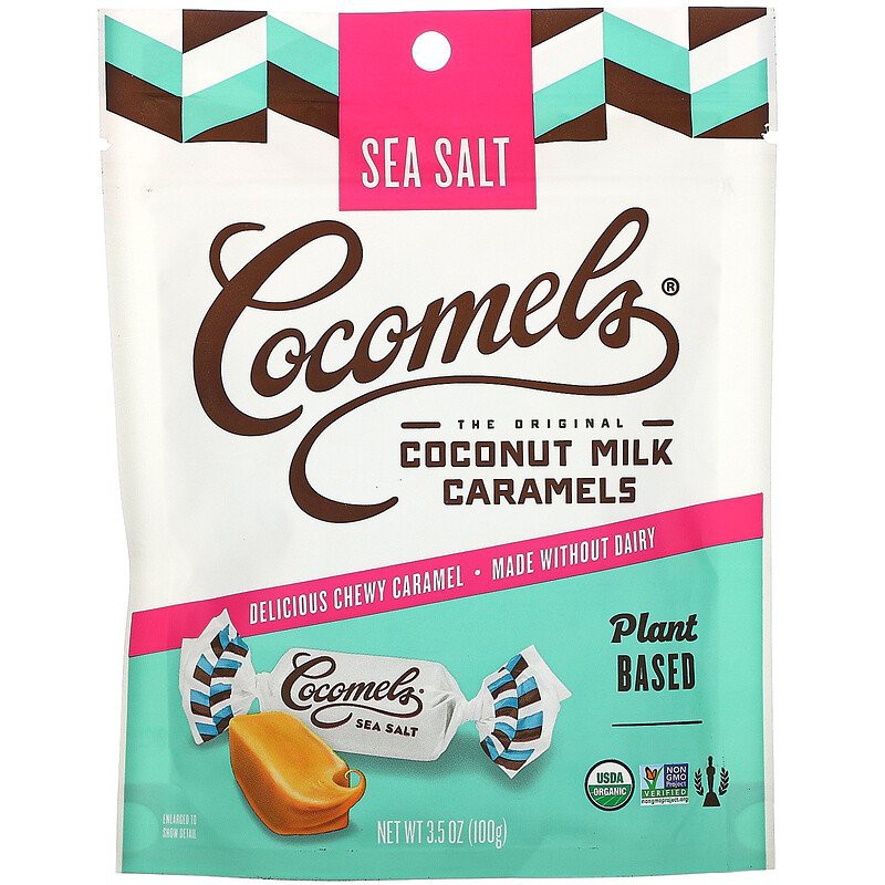 

Cocomels Organic Coconut Milk Caramels, Sea Salt, 3.5 oz (100 g)