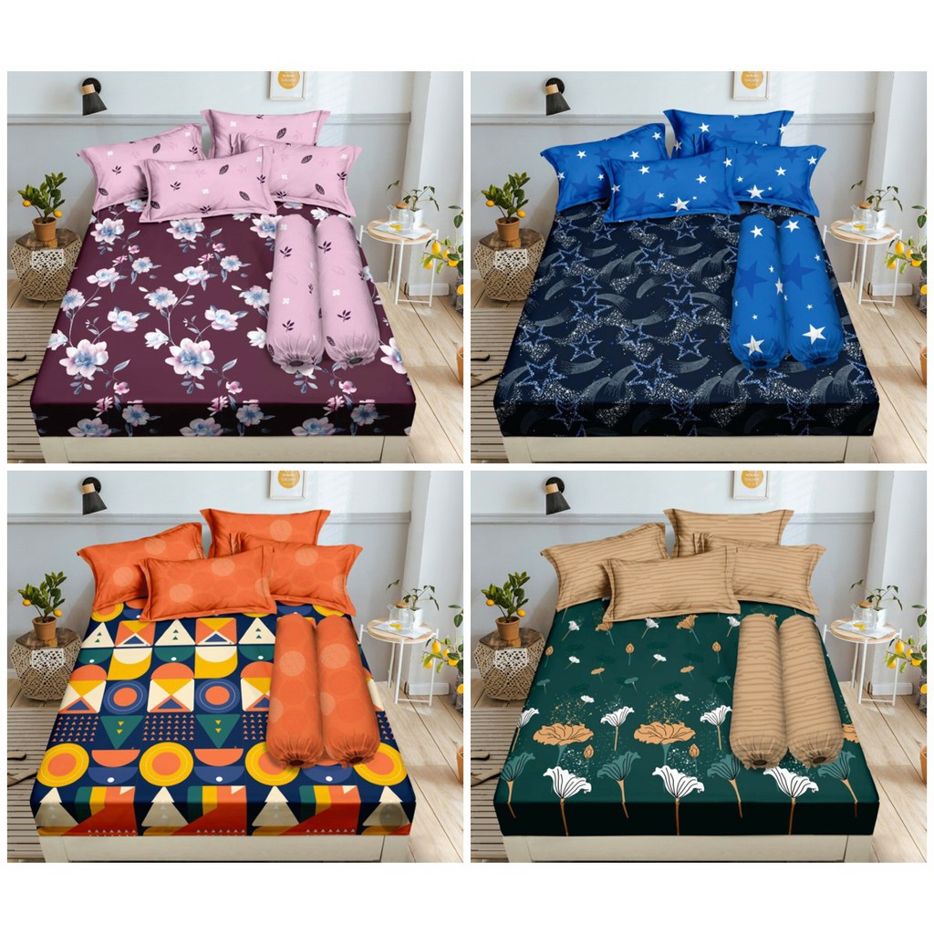 Sprei Aloha Ukuran King & Queen 180x200 & 160x200 No 1 & 2