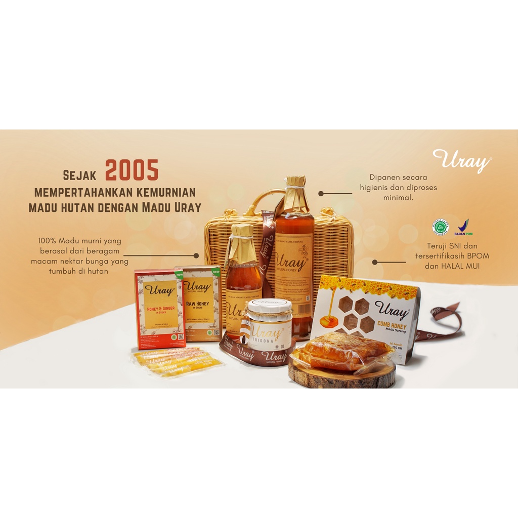 Madu Uray Grade A 450 gr - Raw Natural Honey