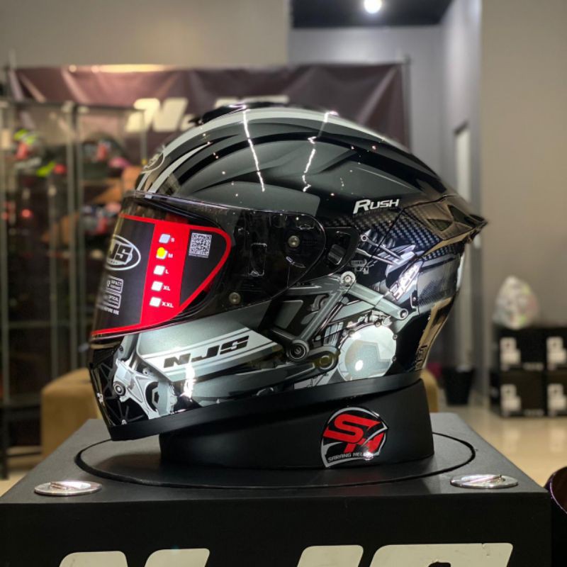 NJS ZX-1 Motif Rush Helm Fullface