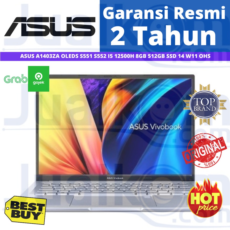 ASUS A1403ZA OLEDS S551 S552 Core I5 12500H 8GB 512GB SSD 14” W11 OHS