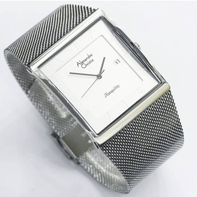 Alexandre christie original 100% ac8333 jamtangan pria rantai pasir