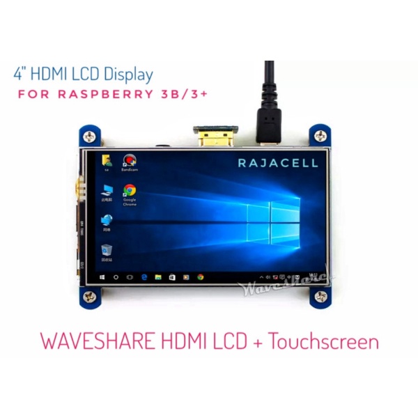 Promo WAVESHARE 4 4inch HDMI LCD Touch Screen Monitor Display Raspberry 3 B Murah