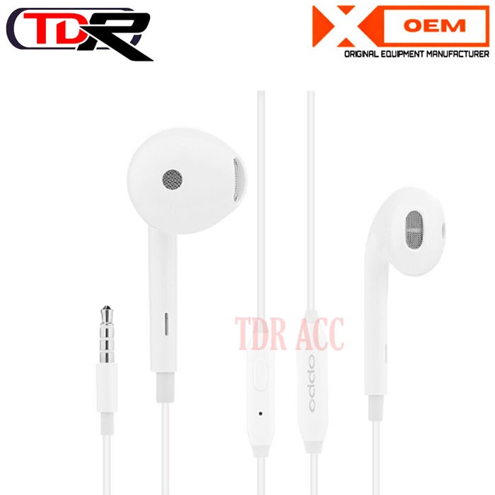 HEADSET - HANDSFREE - EARPHONE OPPO R15 MH135 KUALITAS 100%