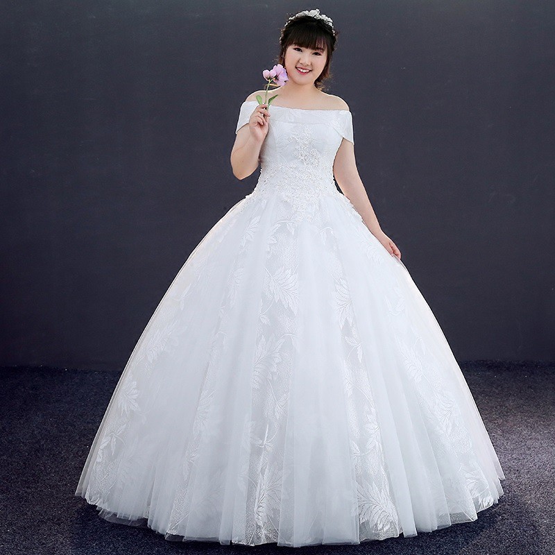 Gaun Pengantin 1809031 Putih Sabrina Big Size Wedding Gown