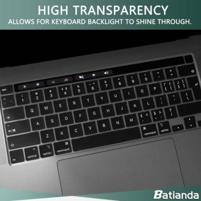 Batianda Keyboard Cover Macbook Pro 16 Inch Touchbar 2019
