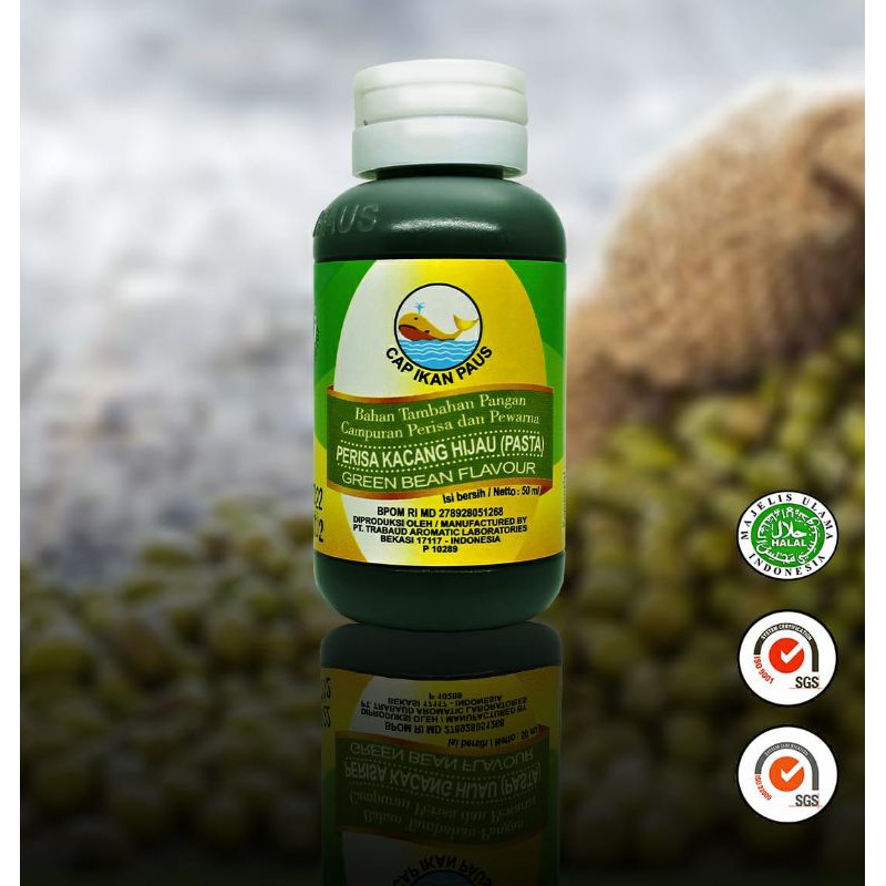 

Perisa Kacang Hijau Pasta Green Bean Flavor Cap Ikan Paus 50 ml (6 pcs)