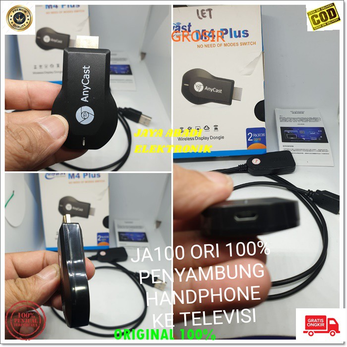 J100 ANYCAST ALAT PENYAMBUNG HP KE TV HANDPHONE KE TELEVISI DONGLE HDMI MIRAE CAST PENGHUBUNG WIRELESS STEAMING GAMBAR MIRRORING DISPLAY RECEIVER SUPPORT SHARING STEAMING DIGITAL UNIVERSAL SAMBUNG LAYAR USB WIFI SCREEN BISA SEGALA MEREK HANDPHONE