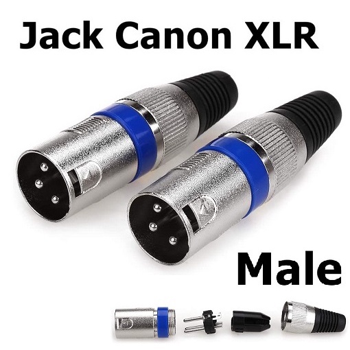 BA-129A Jack Canon XLR 3 Pin ( Mixer Connector ) Microphone Jack Jantan 3 kaki box Ampli