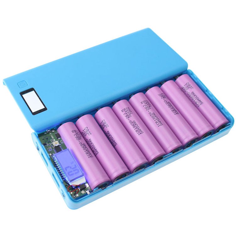 Taffware DIY Power Bank Case 2 USB Port &amp; LCD 8x18650 - C13