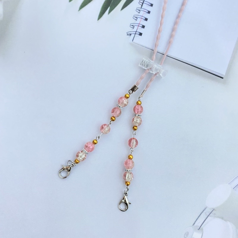 Konektor Masker Strap Mask 2in1 Mutiara Kristal-KSM 17