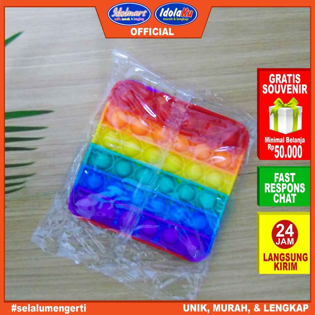 IDOLMART Mainan Anak Pop It POPIT Push Bubble Fidget Sensory Toys-Kotak