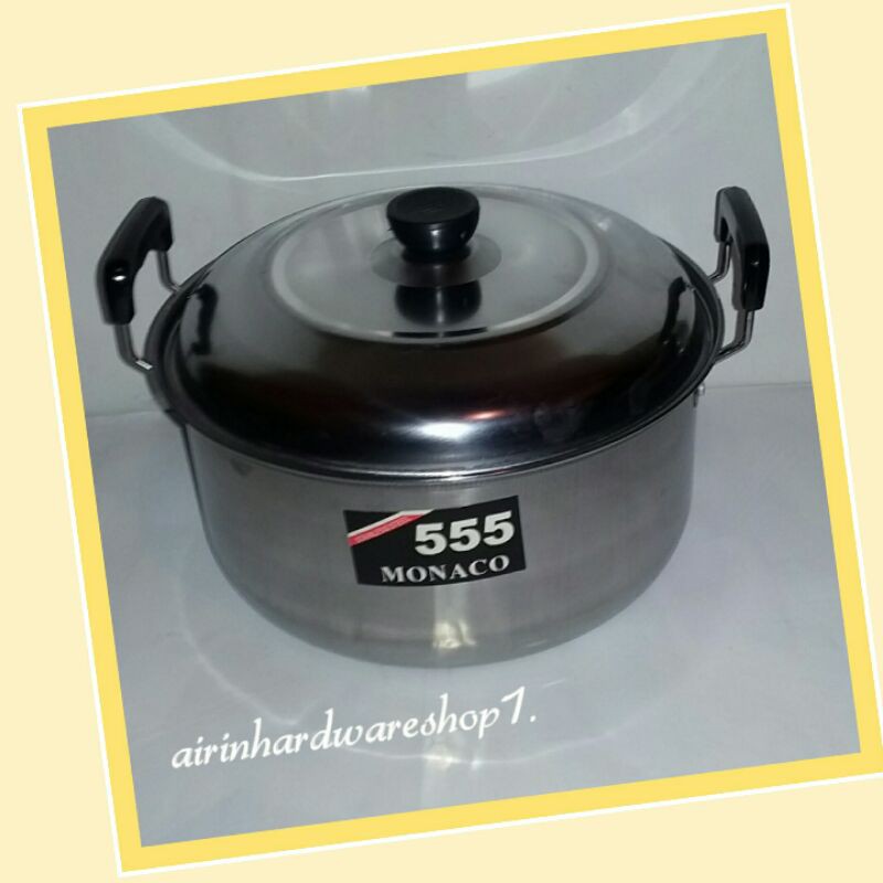 Panci stainless steel 22 cm | panci masak sayur merk 555 Monaco