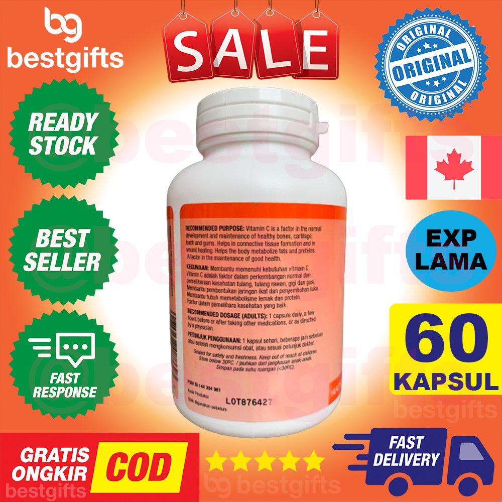 NATURAL FACTORS VITAMIN C BUFFERED 1000 MG 60 KAPSUL ANTIOKSIDAN DAYA TAHAN TUBUH BUY 1 GET 1 FREE