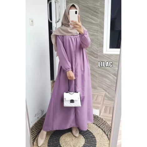Gamis Syakila Exclusive Uti Mustika Shop // Gamis Polos Bahan Syakila // Dress Polos Shakila // Paki