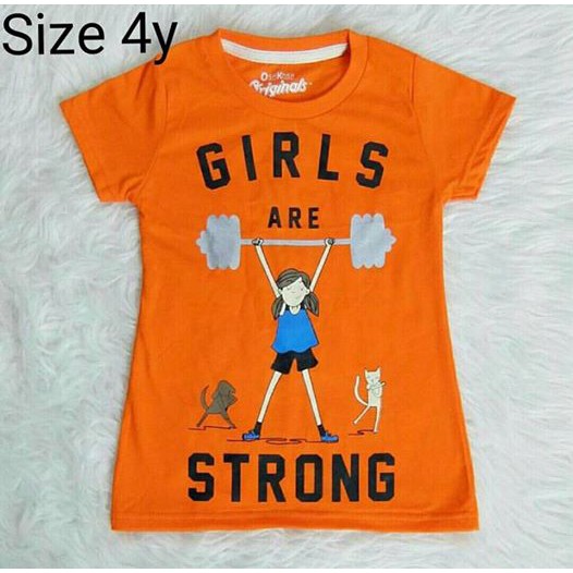 KAOS ANAK TSHIRT ANAK TEE BRANDED BAHAN HALUS OSHKOSH BGOSH ORANGE