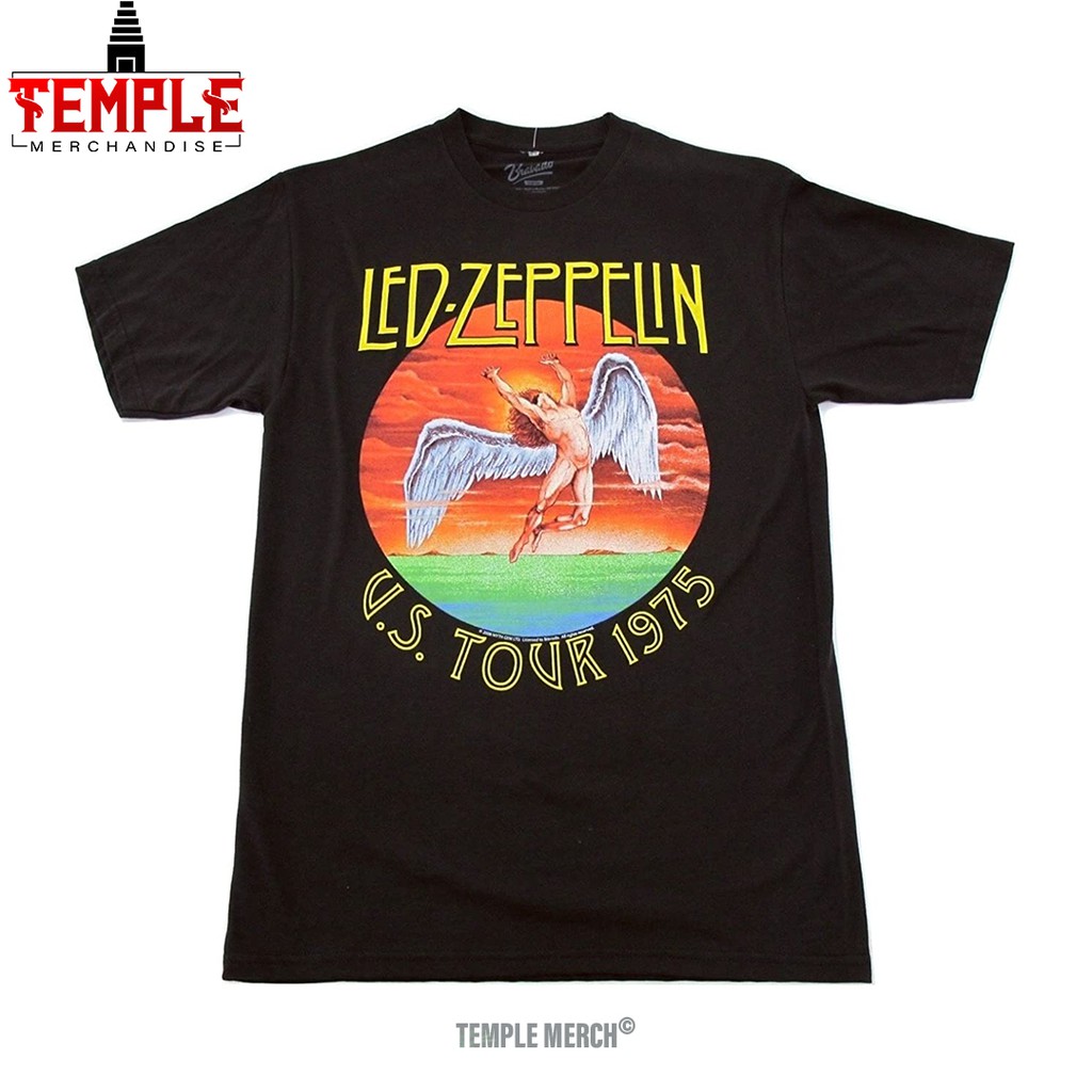 Baju Kaos Band Led Zeppelin USA 1975 Concert Tour | Temple Merch