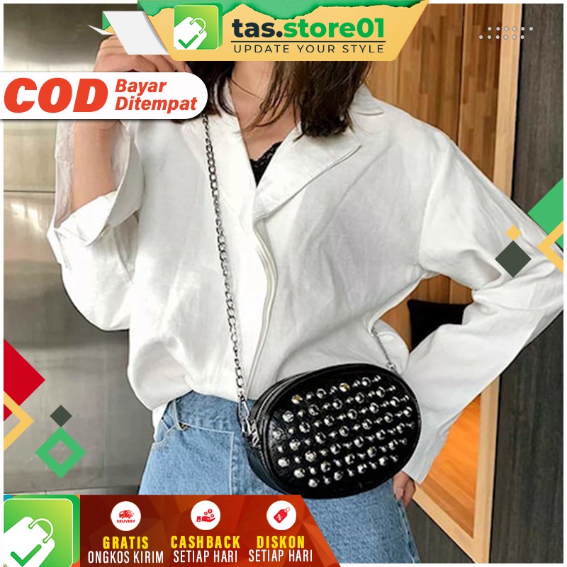 Tas Selempang Bahu Wanita Polos Slempang Kondangan Remaja Cantik Slingbag Sling Bag Cewek Korea Main