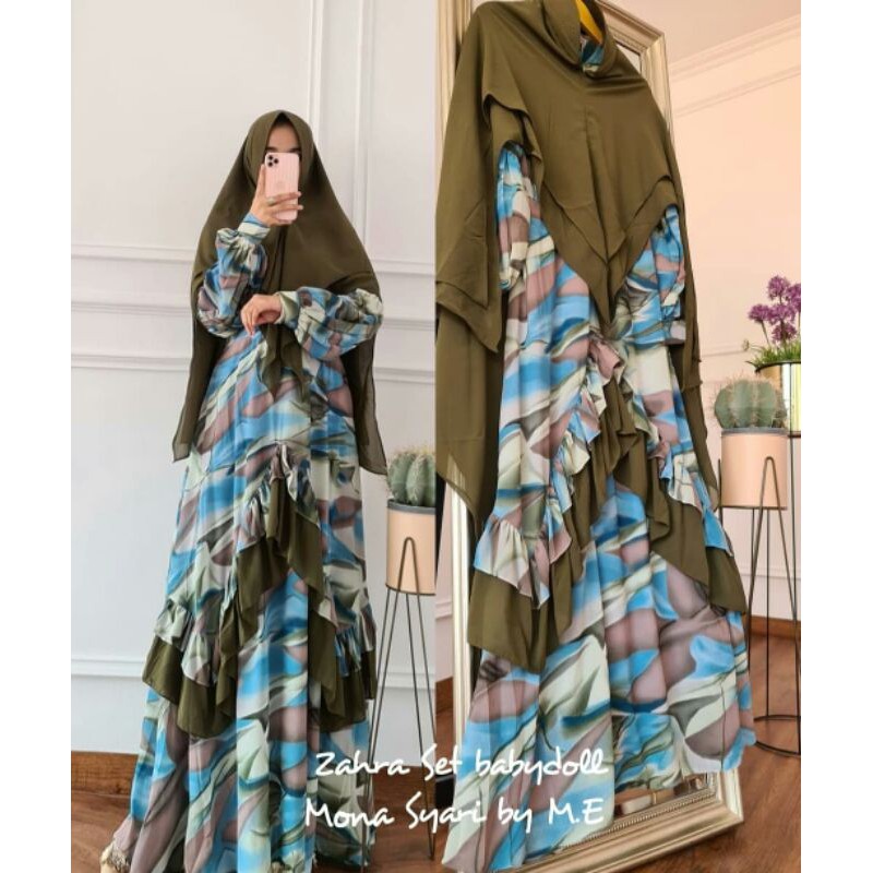 ZAHRA SETT BABYDOLL Original MONA Syari BY ME