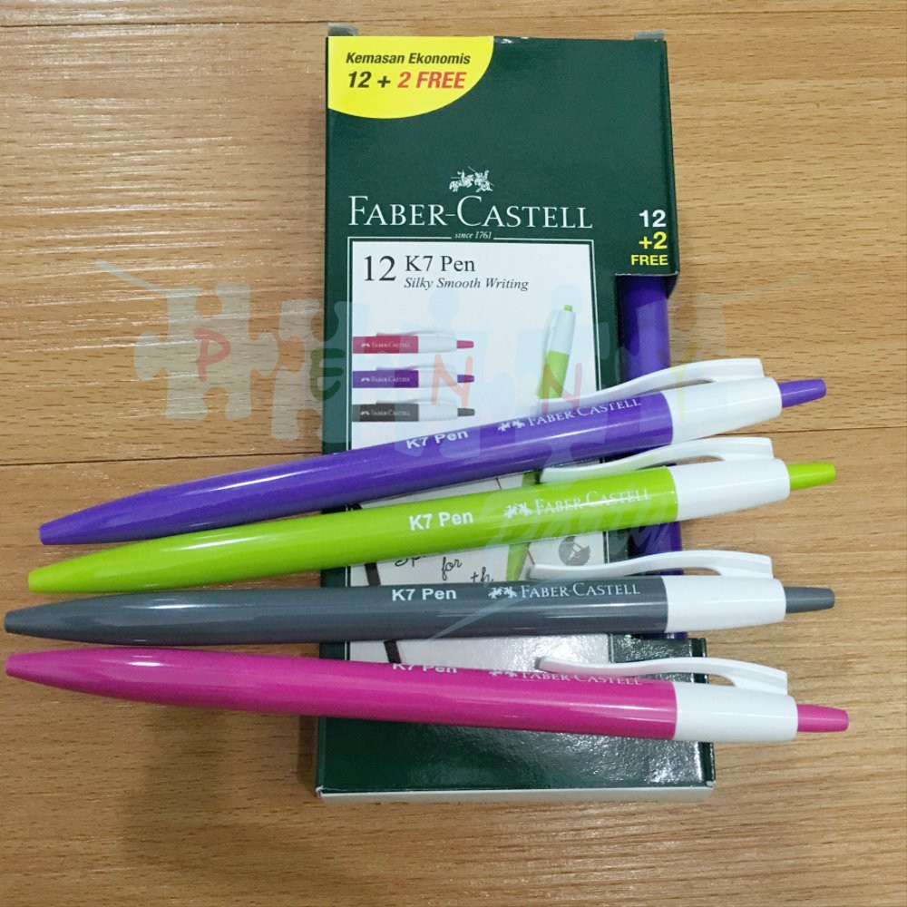 

FABER CASTELL K7 TINTA HITAM PUSH PEN EDISI KHUSUS 12 BONUS 2 PULPE