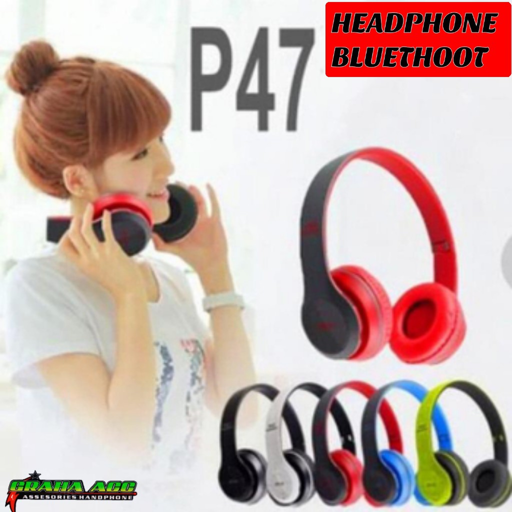 HEADPHONE/HEADSET BLUETHOOT model.P47 HANDSFREE SUPER BAZZ