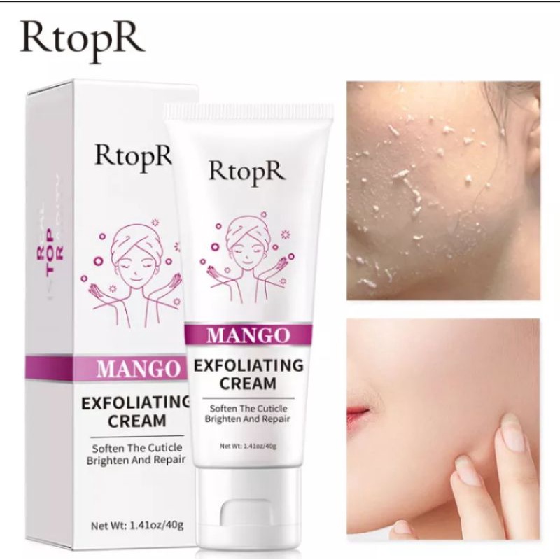 RtopR Skincare Face Exfoliating Cream Whitening Moisturizer Repair Facial Scrub Cleaner Acne Blackhe