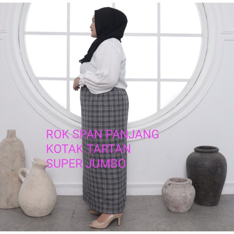 ROK SPAN TARTAN ROK TARTAN KOTAK PANJANG ROK SPAN KOTAK PANJANG