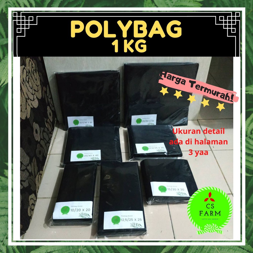 Polybag 1 kg tebal / kantong semai benih 1 kg