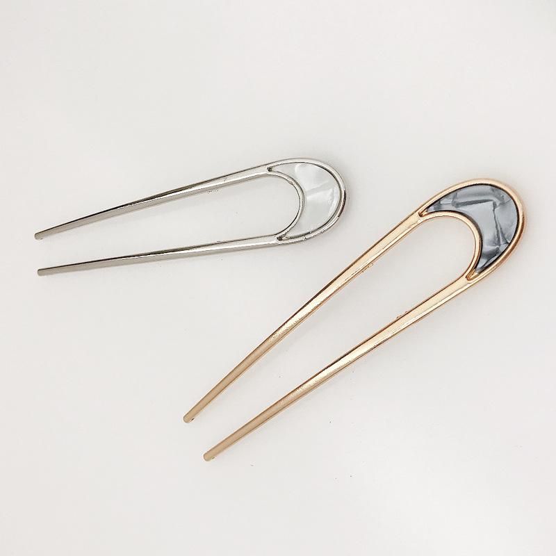 Jepit Rambut Bentuk U Bahan Metal Alloy