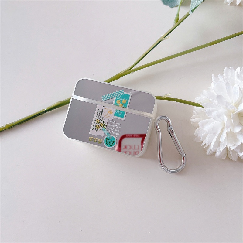 Soft Case Cover Pelindung Earphone Bluetooth Motif Label Hijau Mint Untuk Airpods 1 / 2 / 3pro / 3 / Pro3 / Airpods3