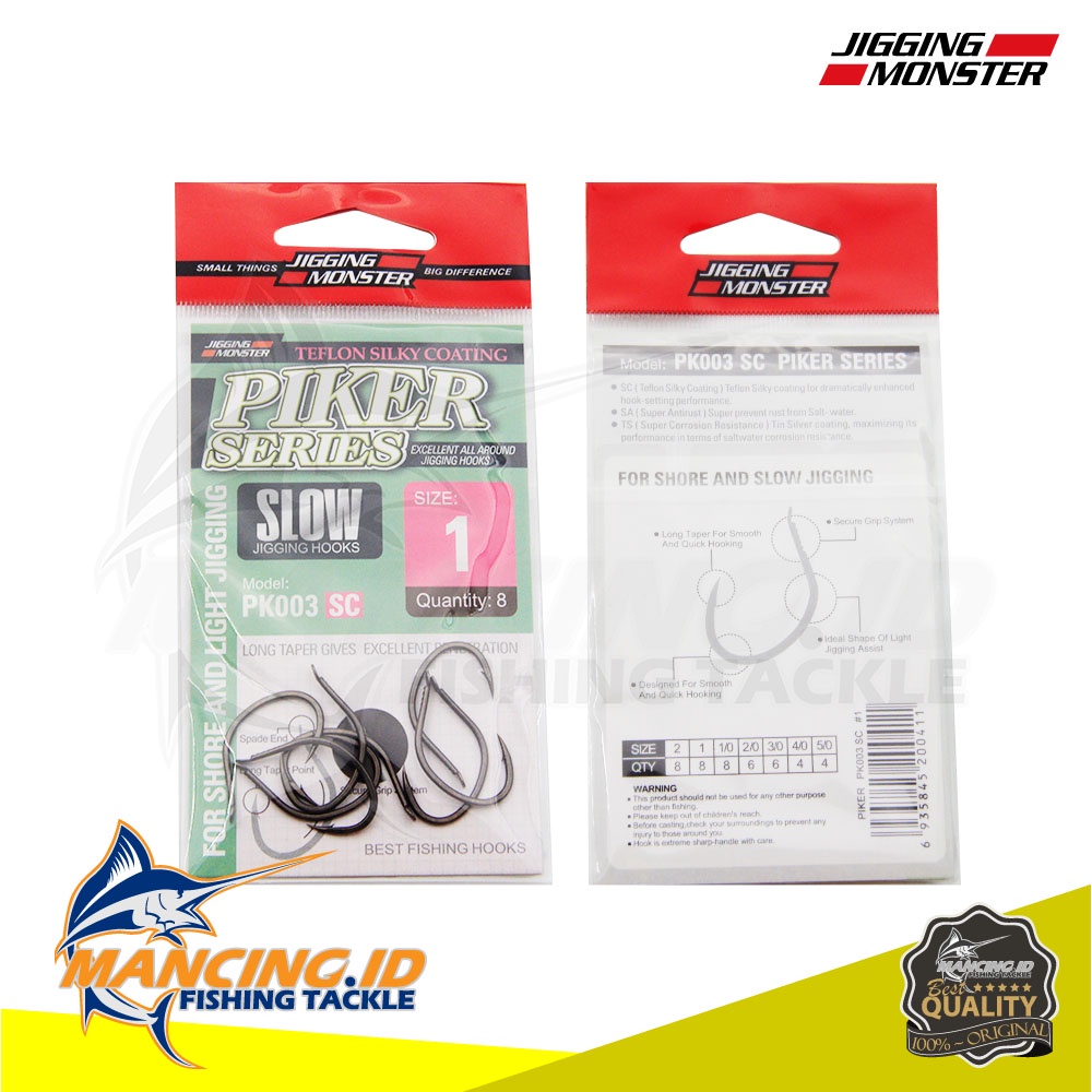 Jigging Monster Gladiator Jigging Hook PK003 SC Fisshing Hook Mata Kail Pancing