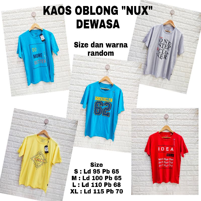 KAOS OBLONG NUX DEWASA