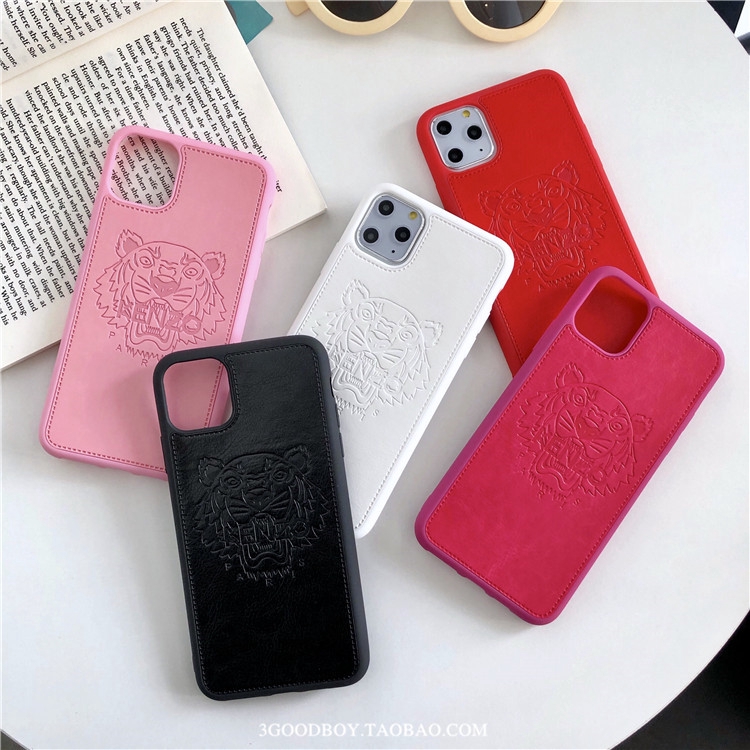 Soft Case Bahan Silikon Dan Kulit Motif Kenzo Untuk Iphone