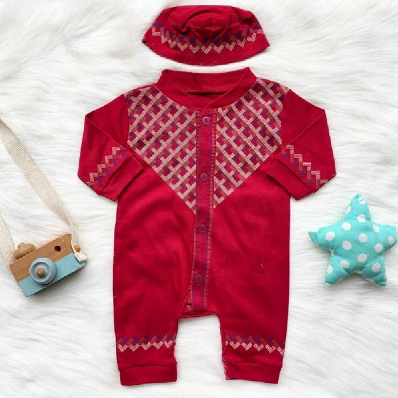 Koko Jumper Set Bayi-Merah 1 (0-3Bulan)