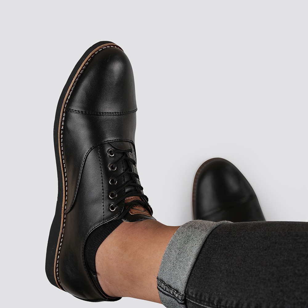 OXFORD BLACK |ManNeedMe x Monday| Sepatu Oxford Pria | Pantofel Formal